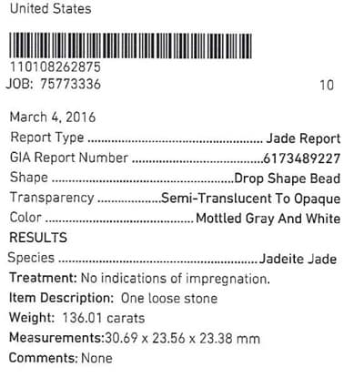 certificat jadeite guatemala