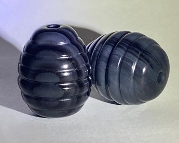 Oeuf de Yoni Silver Eye Dragon - Obsidienne Silver sheen