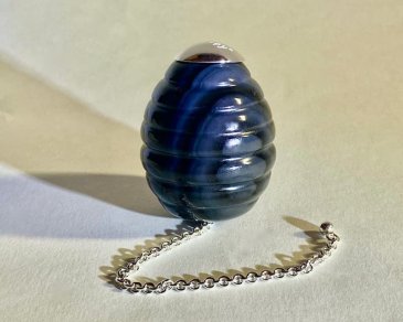 Oeuf de Yoni Silver Eye Dragon - Obsidienne Silver sheen