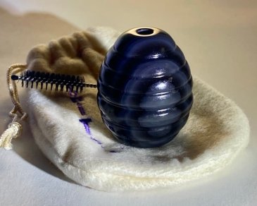 Oeuf de Yoni Silver Eye Dragon - Obsidienne Silver sheen
